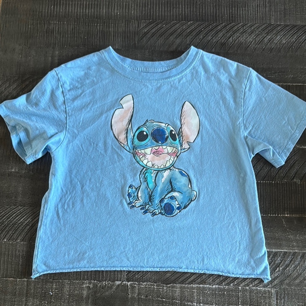 Disney Blue Stitch Crop Top